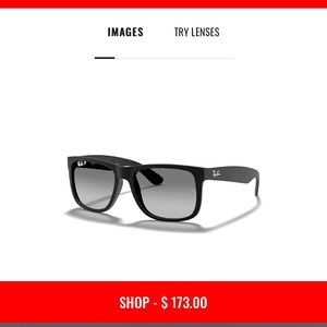 HOT Authentic Ray-Ban Justin Unisex Matte Black Polarized Sunglasses Shades NWOT